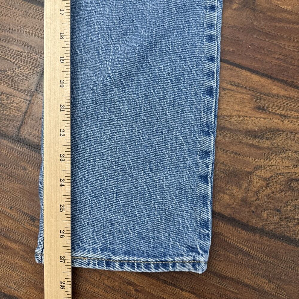Levis Premium Wedgie Jeans Women's 27 (27.5 x 27) Blue Denim Button Fly Big E - Picture 4 of 15